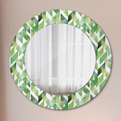 Miroir rond imprimé Chevrons