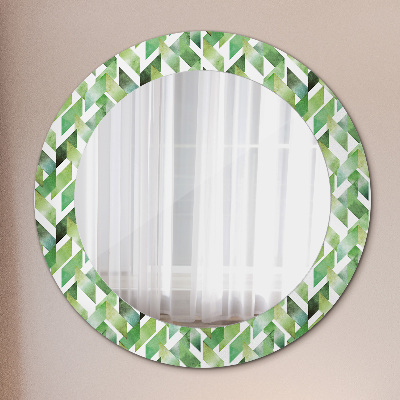 Miroir rond imprimé Chevrons