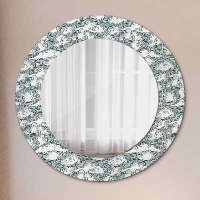 Miroir rond avec décoration Nuages