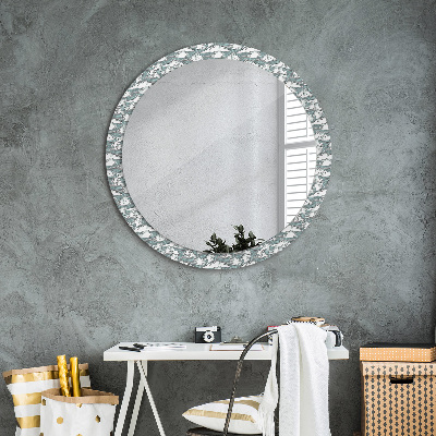 Miroir rond avec décoration Nuages
