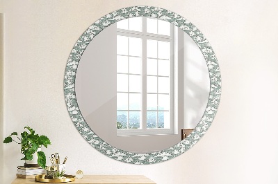 Miroir rond avec décoration Nuages