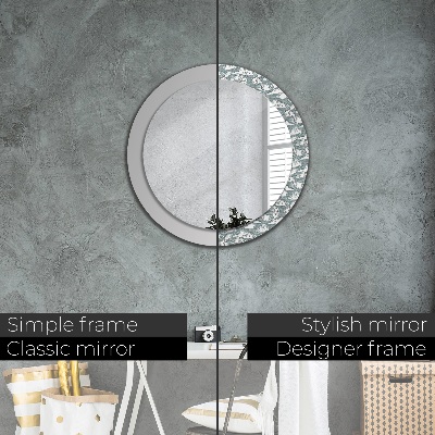 Miroir rond avec décoration Nuages