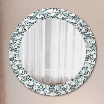 Miroir rond avec décoration Nuages