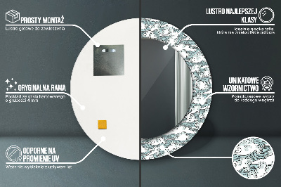 Miroir rond avec décoration Nuages