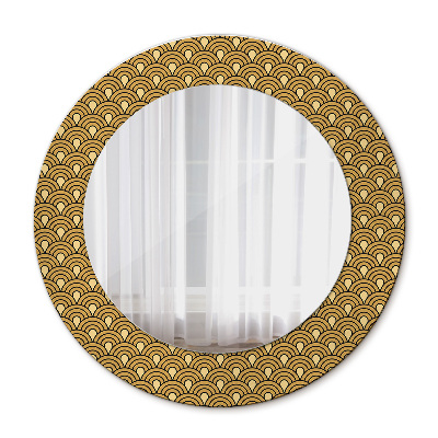 Miroir rond imprimé Déco vintage