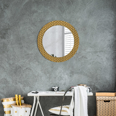 Miroir rond imprimé Déco vintage