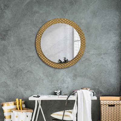 Miroir rond imprimé Déco vintage