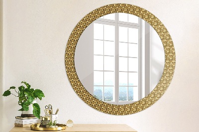 Miroir rond imprimé Déco vintage