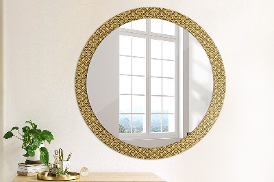 Miroir rond imprimé Déco vintage