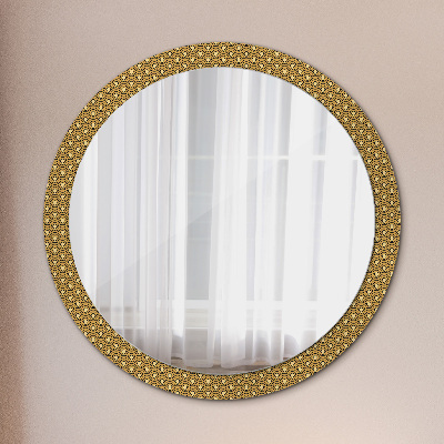 Miroir rond imprimé Déco vintage