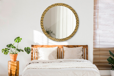 Miroir rond imprimé Déco vintage