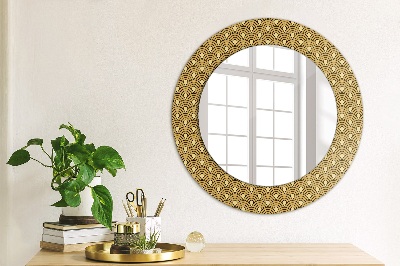 Miroir rond imprimé Déco vintage