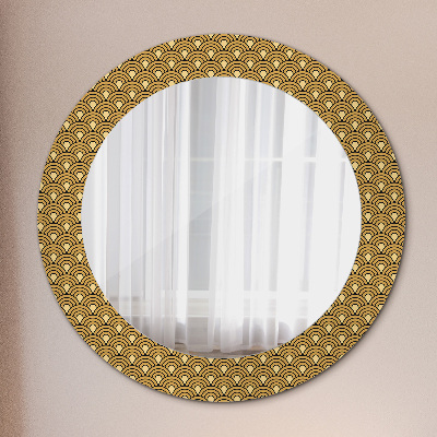 Miroir rond imprimé Déco vintage