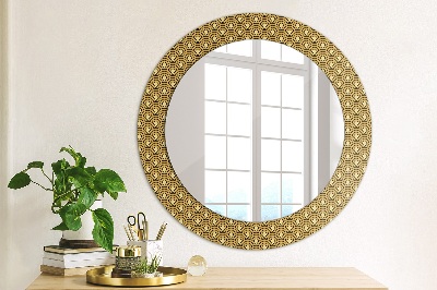 Miroir rond imprimé Déco vintage