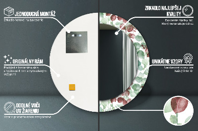 Miroir rond avec décoration Eucalyptus