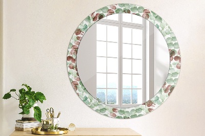 Miroir rond avec décoration Eucalyptus