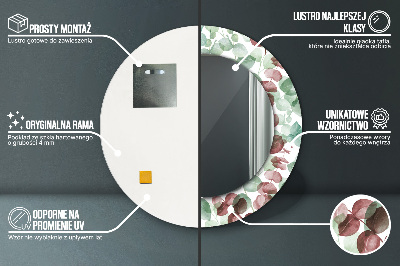 Miroir rond avec décoration Eucalyptus