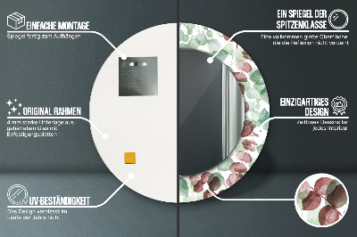 Miroir rond avec décoration Eucalyptus