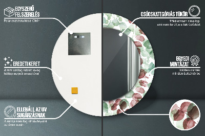 Miroir rond avec décoration Eucalyptus