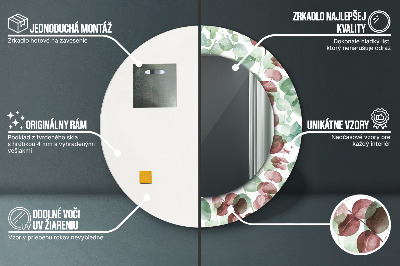 Miroir rond avec décoration Eucalyptus