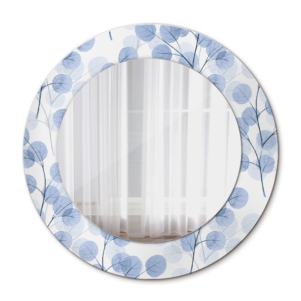 Miroir rond imprimé Branches et feuilles