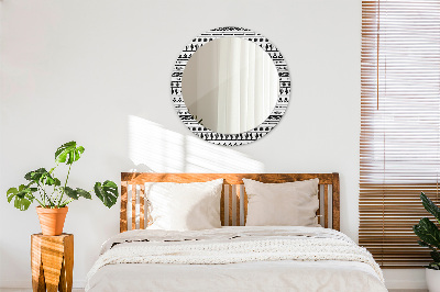 Miroir rond imprimé Boho minimaliste