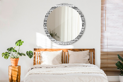 Miroir rond imprimé Boho minimaliste