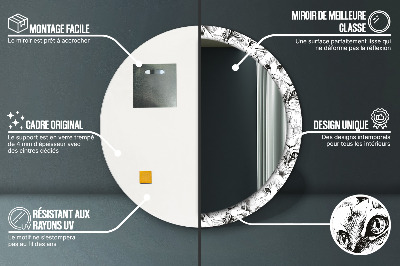 Miroir rond avec décoration Chats de compagnie