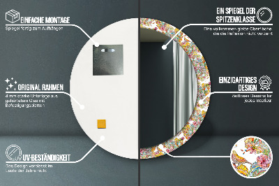 Miroir rond imprimé Rêve d'un pays de conte de fées