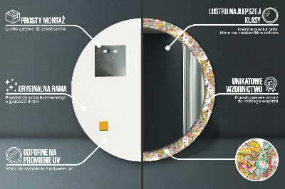 Miroir rond imprimé Rêve d'un pays de conte de fées