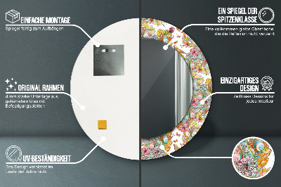 Miroir rond imprimé Rêve d'un pays de conte de fées