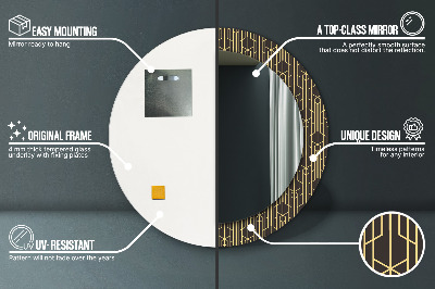 Miroir rond avec décoration Abstrait
