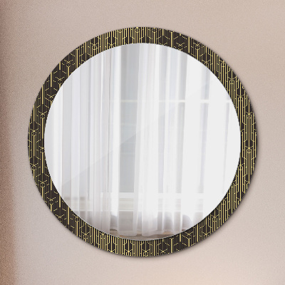 Miroir rond avec décoration Abstrait