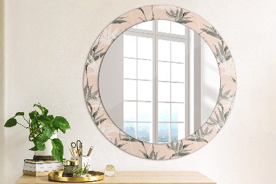 Miroir rond avec décoration Paradis des oiseaux