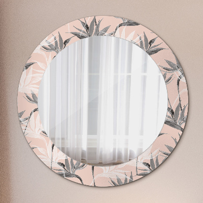 Miroir rond avec décoration Paradis des oiseaux