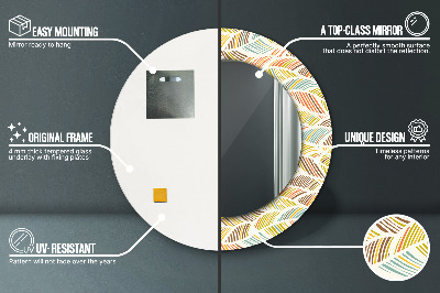 Miroir rond imprimé Abstrait