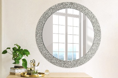 Miroir rond avec décoration Motif floral