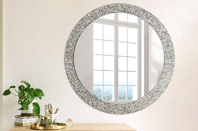 Miroir rond avec décoration Motif floral