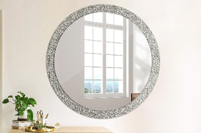 Miroir rond avec décoration Motif floral