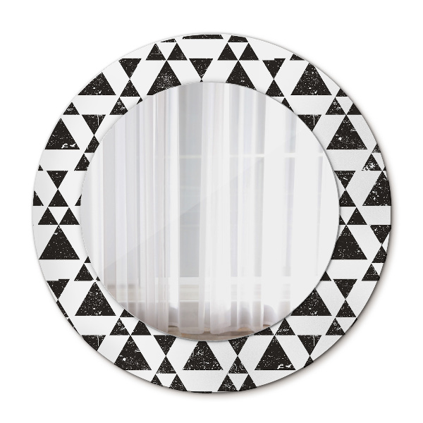 Miroir rond avec décoration Géométrie des triangles