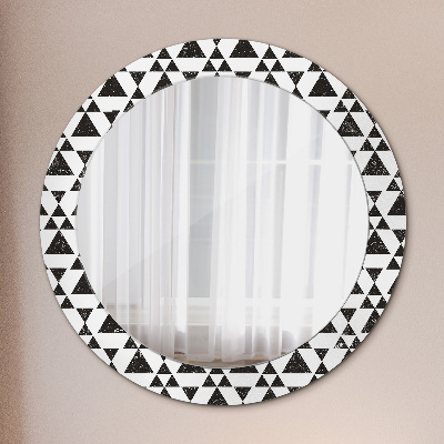 Miroir rond avec décoration Géométrie des triangles