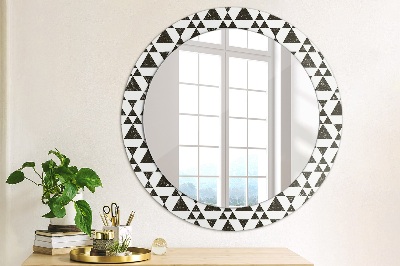 Miroir rond avec décoration Géométrie des triangles