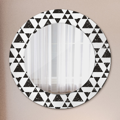 Miroir rond avec décoration Géométrie des triangles