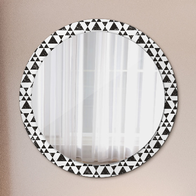 Miroir rond avec décoration Géométrie des triangles