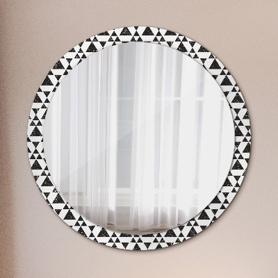 Miroir rond avec décoration Géométrie des triangles