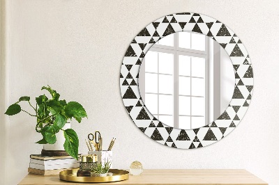 Miroir rond avec décoration Géométrie des triangles
