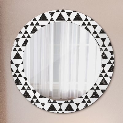 Miroir rond avec décoration Géométrie des triangles
