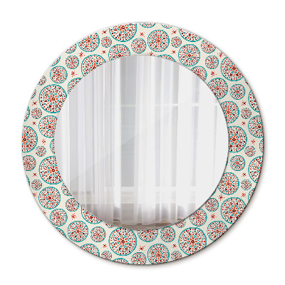 Miroir rond imprimé Motif bohème