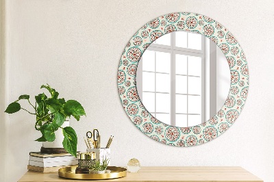 Miroir rond imprimé Motif bohème