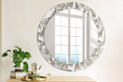 Miroir rond avec décoration Plumes d'attrape-rêves